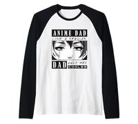 Anime Dad Like A Regular Dad Only Way Cooler Otaku Dad Gifts Raglan Baseball Tee