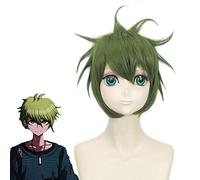 Anime Danganronpa V3:killing Harmony Rantaro Amami Cosplay Wig Green Short Synthetic Hair Amami Rantarou Game Costume Wigs
