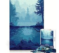 Anime Dark River Forest Jigsaw for Teenagers1000 Pieces Brain Strength Happy Idle Time Firm Interlock Seasonal Gift (38x26cm)