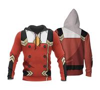Anime Darling in The FranXX Cosplay Zip Hoodie Zero Two Long Sleeve Cardigan Code:002 Sweatshirt Strelizia Hoodie