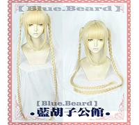 Anime Darwin'S Game Karino Shuka Wig Cosplay Costume Long Braids Blonde Golden Ponytails Heat Resistant Synthetic Hair Wigs
