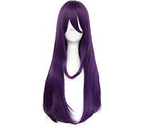 Anime Ddlc Doki Doki Literature Club Yuri Women Purple Long Wig Cosplay Costume Heat Resistant Synthetic Hair Party Role Play Wig + Wig Cap