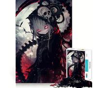 Anime Deadly Moon Vampire 1000-piece Jigsaw Puzzles Brain Focus Game Expert Cutting Craftsmanship Fascinating Hobby for Idle Moments (50x75cm)