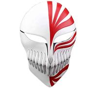 Anime Death BLEACH Resin Mask, Halloween Masquerade, Kurosaki Cosplay Mask, Decoration Gift,Red
