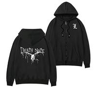 Anime Death Note Hoodie L Lawliet Hoodie Pullover Unisex Long Sleeves The Shinigami Ryuk Hoodie with Zipper for Death Note Fans