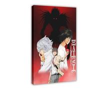 Anime Death Posters Note Suspenseful Room Decoration Poster 2 Canvas Poster Wall Art Decor Print Picture Paintings for Living Room Bedroom Decoration 12x18inch(30x45cm)