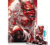 Anime Demon Assassin Girl 1000-piece Jigsaw Puzzles Brain Focus Game Expert Cutting Craftsmanship Fascinating Hobby for Idle Moments (38x26cm)