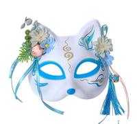 Anime Demon Fox Mask Hand-painted Japanese Kitsune Mask Cosplay Prop For Masquerade Festival Ball.