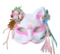 Anime Demon Fox Mask Hand-painted Japanese Kitsune Mask Cosplay Prop For Masquerade Festival Ball.