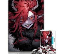 Anime Demon Girl 1000 Piece Jigsaw Puzzles for Adults,Stress Reliever Difficult Challenge Suitable for Desktop Decoration (38x26cm)