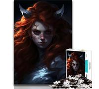 Anime Demon Girl 1000 Piece Jigsaw Puzzles for Teenagers,Family Game Stress Reliever Difficult Challenge Secret Santa Gifts 38x26cm