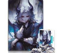 Anime Demon Girl 1000 Pieces Jigsaw Puzzle for Adults& Teens,Help The Brain Exercise Addictive Toys to Cultivate Patience Suitable for Couples 50x75cm