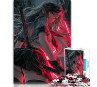 Anime Demon Girl Adult Puzzles 1000 Pieces,Help The Brain Exercise Addictive Toys to Cultivate Patience Unique Challenge Game 38x26cm