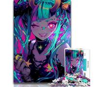 Anime Demon Girl Jigsaw Puzzles for Adults 1000 Jigsaws,Family Game Stress Reliever Difficult Challenge Gifts for Friends And Family (75x50cm)