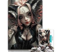 Anime Demon Girl Jigsaw Puzzles for Adults 1000 Piece,Challenging Game Gifts for Is Ideal As A Gift for The Whole Family 50x75cm