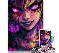 Anime Demon Girl Jigsaw Puzzles for Teenagers 1000 Piece Puzzle,family Fun Games Is Ideal As A Gift for The Whole Family 38x26cm