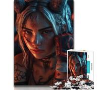 Anime Demon Girl Jigsaw Puzzles for Teenagers,Help The Brain Exercise Addictive Toys to Cultivate Patience A Work of Art 50x75cm