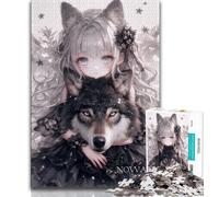 Anime Demon Girl Puzzles for Teenagers Teens 1000pc Puzzle,Game Toys Every Piece Is Unique - Challenging Family Fun Game 50x75cm