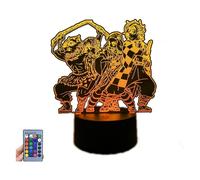 Anime Demon Slayer, 3D Night Light,3D Kamado Tanjirou Lamp,16 Colours Changing Acrylic LED Light for Boys and Girls, Birthday Gift Christmas Gir