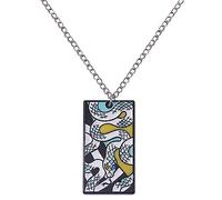 Anime Demon Slayer Cosplay Necklace Iguro Obanai Pendant Jewellery Stainless Steel Lightweight Fashion Anime Character Accessories Gifts for Men Women Kids Manga Fans