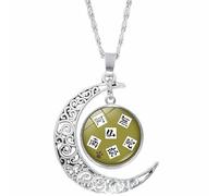 Anime Demon Slayer Cosplay Necklace Moon Pattern Pendant Accessories Gift Anime Character Himejima Gyomei Alloy Process Party Dress Up Props for Men Women Kids Manga Fans