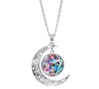 Anime Demon Slayer Cosplay Necklace Moon Pendant Anime Character Accessories Alloy Process Manga Lover Series Gift for Men Women Kids Manga Fans