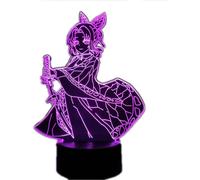 Anime Demon Slayer Kochou Shinobu Night Light Children Bedroom Decor Table Lamp 3D LED Light Home Decoration USB Sleep Light Touch/Remote Contro
