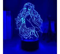 Anime Demon Slayer Nezuko Kamado lamp Cool 3D Illusion Night Home Room Decor Acrylic LED Light Xmas Gift Lamps