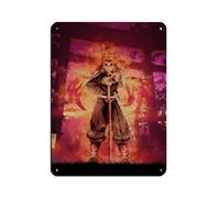 Anime Demon Slayer Tin Sign Vintage Metal Pub Club Cafe Bar Home Wall Art Decoration Poster Retro 12x16inch(30x40cm)