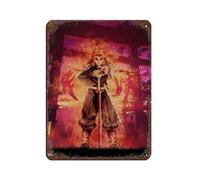 Anime Demon Slayer Tin Sign Vintage Metal Pub Club Cafe Bar Home Wall Art Decoration Poster Retro 12x16inch(30x40cm)