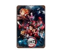 Anime Demon Slayer Tin Sign Vintage Metal Pub Club Cafe Bar Home Wall Art Decoration Poster Retro 8x12inch(20x30cm)