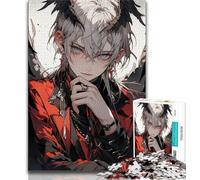 Anime Devil Boy 1000 Piece Jigsaw Puzzles for Adults & Teens,Brain Intelligence Challenge Addictive Toys for Home Decoration 38x26cm