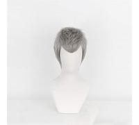 Anime Devil Can Cry 5 Nero Short Silver Gray Synthetic Hair Devil Game Hunter Nero Peruca Cosplay Costume Wigs+Wig Cap KUMZ6779