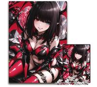 Anime Devil Girl Adult Jigsaw Puzzles 1000Pieces Jigsaw Puzzles for Adults Perfect for Teenagers Home Decor 1000 PCS(38x26cm)