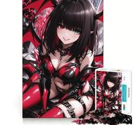 Anime Devil Girl Jigsaw 1000 Pieces Focus Building Toy Zero Gap Rewarding Activity for Rainy Days (50x75cm)