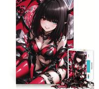 Anime Devil Girl Jigsaw Puzzle1000 Pieces Mind Train Fun Clean Cut Sturdy Components Captivating Leisure for Cozy Indoors (38x52cm)