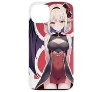 Anime Devil Girl Winged Red Horn Gothic Waifu Case for iPhone 13
