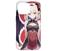 Anime Devil Girl Winged Red Horn Gothic Waifu Case for iPhone 16 Pro