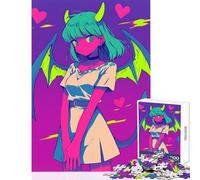 Anime Devil Girl with Wings Jigsaw for Adults1000 Pieces Great Gifts for Games Hand Speed Race AntiStress Toys for And from 14 Years And over (38x52cm)