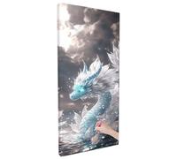 Anime Diamond Painting Kit for Beginners, Large Diamond Arts and Crafts for Adults 250x100cm, 5D DIY Crystal Art Dragon Pattern, Gem Art and Hobbies for Adults Women, Christmas Decorations, Gifts B-91
