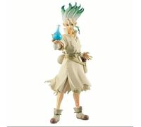 Anime Doctor Stone Figurine 20cm Ishigami Senkuu Standing Version Collectible Statue for Dr. Stone Anime Manga Fans (Ishigami Senku 20cm)
