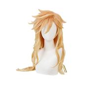 Anime Douma Cosplay Yellow Long Wig Gradient Kimetsu no Yaiba Heat-resistant Fiber Hair + Wig Cap Party