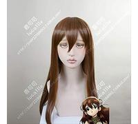 Anime Dr.STONE Ogawa Yuzuriha Wigs 60cm Long Brown Heat Resistant Synthetic Hair Cosplay Wigs + Wig Cap