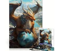 Anime Dragon of The World 1000-piece Jigsaw Puzzles Logical Skill Mindful Leisure Precise Join Thoughtful Gift (50x75cm)