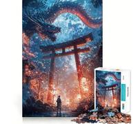 Anime Dragon's Gate Encounter 1000 Piece Jigsaw Puzzles for Teenagers Recall Fun Play Tight Interlock No Gaps Family Fun Night Activity (50x75cm)