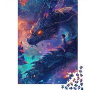 Anime Dragons Puzzle Premium 100% Recycled Board Paper Rectangular Jigsaw Puzzle for Women Men Unique Gift 1000pcs (38x26cm)