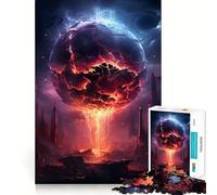 Anime Earth Destruction Jigsaw Puzzle 1000 Pieces Mental Focus Game Precision Cut Smooth Edges Absorbing Activity for Quiet Nights (38x26cm)