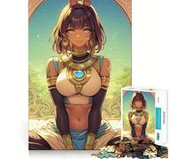 Anime Egyptian Goddess Gaming Adults 1000 Pieces Puzzle Mind Training Fun Burr Free Clean Cut Pieces Heartwarming Gathering Activity (38x26cm)