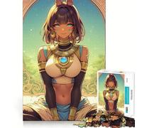 Anime Egyptian Goddess Gaming Jigsaw for Adults1000 Pieces Brain Focus Game Precision Cut Smooth Edges Amusing Challenge for Waiting Time (50x75cm)