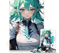 Anime Elf Girl 1000-piece Jigsaw Puzzles Brain Focus Game Expert Cutting Craftsmanship Fascinating Hobby for Idle Moments (50x75cm)